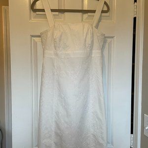 Lilly Pulitzer white embroidered tank mini dress